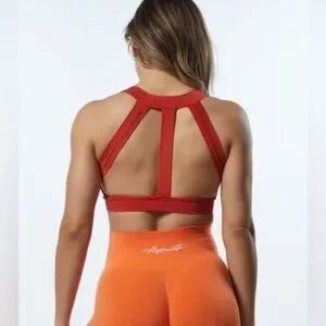 Alphalete Red trinity Sports Bra